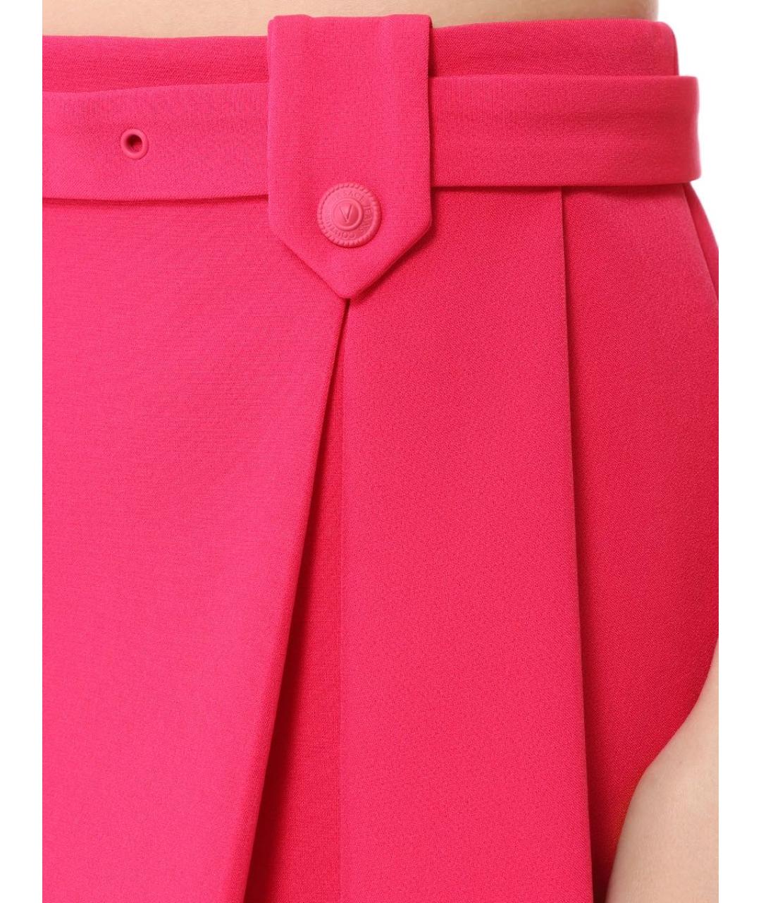 VERSACE JEANS COUTURE Розовая полиэстеровая юбка мини, фото 4