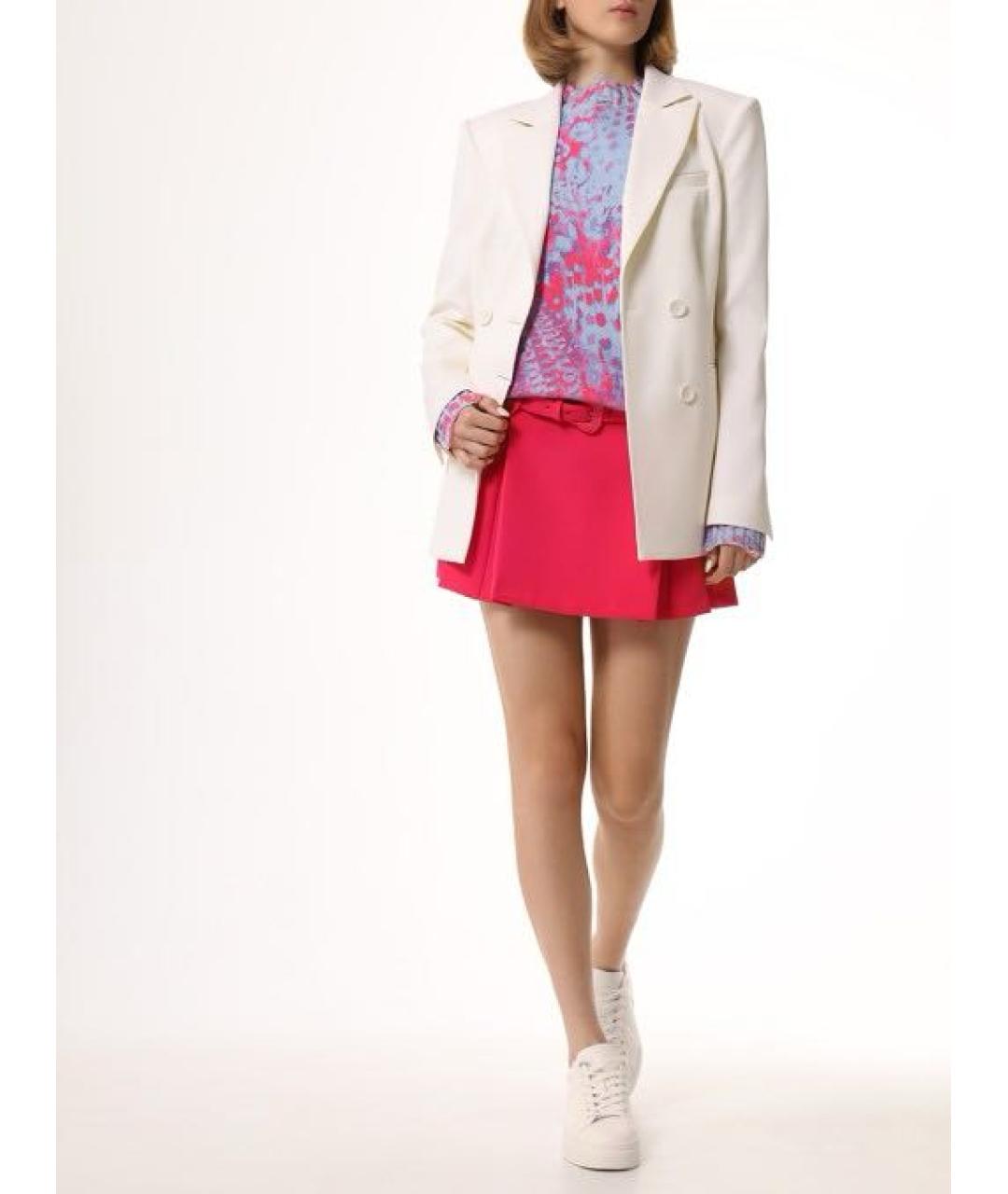 VERSACE JEANS COUTURE Розовая полиэстеровая юбка мини, фото 6