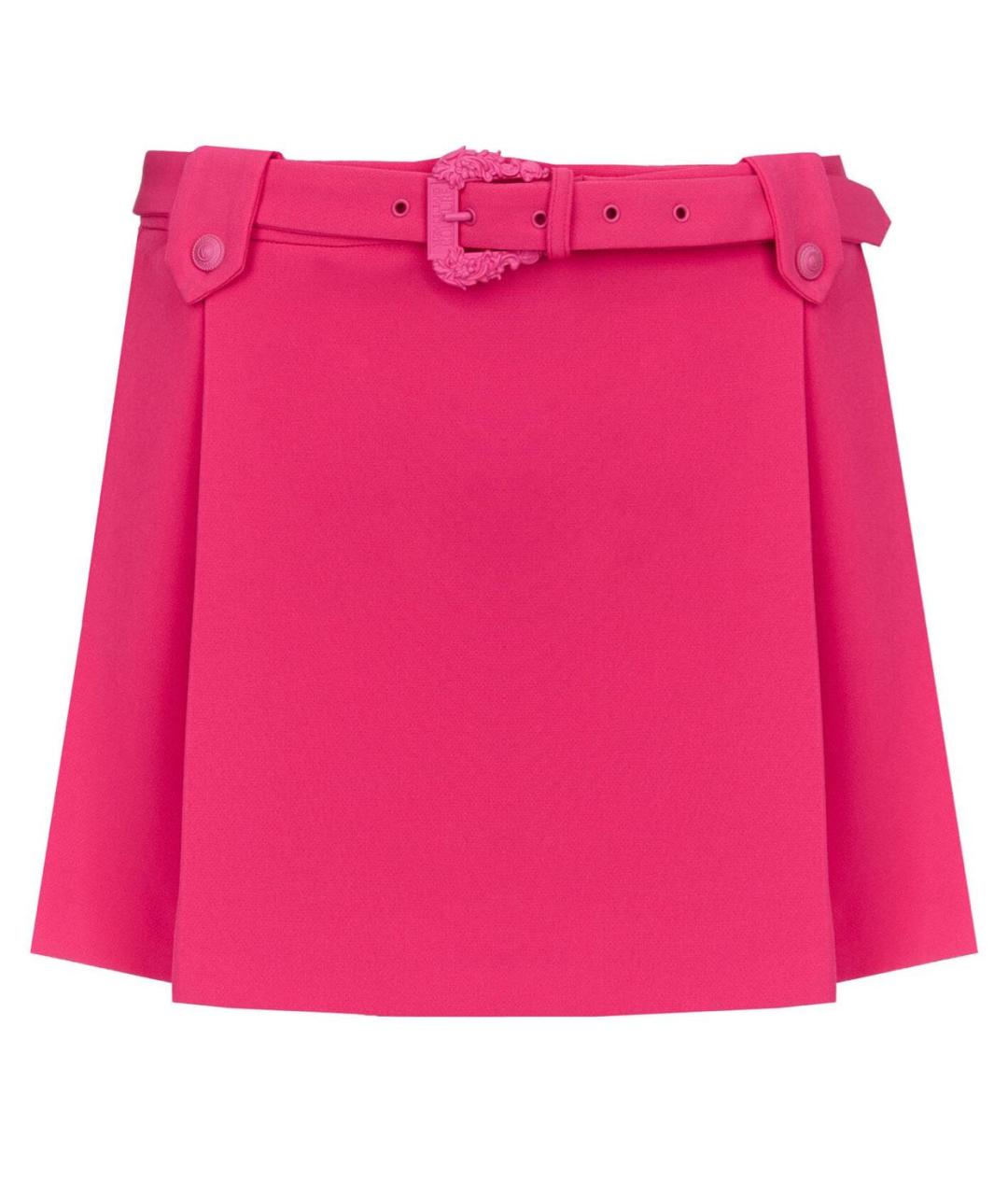 VERSACE JEANS COUTURE Розовая полиэстеровая юбка мини, фото 1