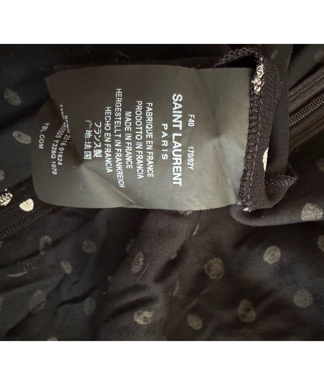 SAINT LAURENT Черное вискозное коктейльное платье, фото 4