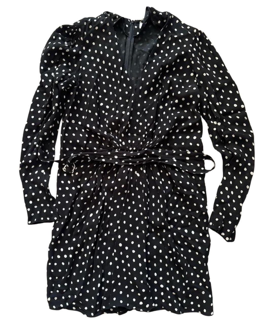 SAINT LAURENT Черное вискозное коктейльное платье, фото 1