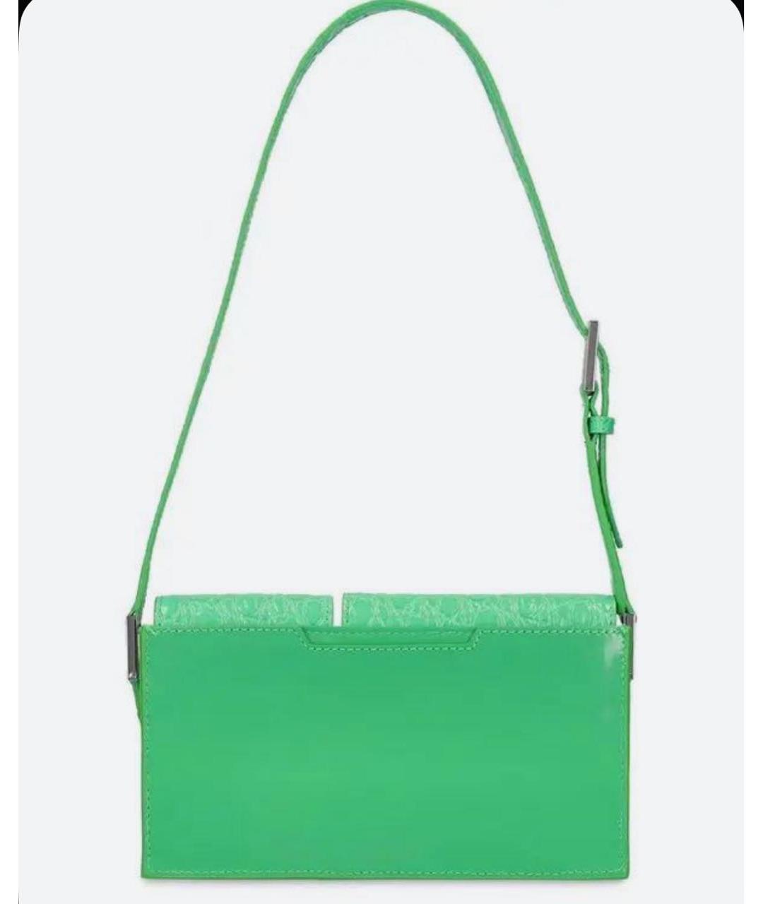 BY FAR Зеленая сумка с короткими ручками, фото 4