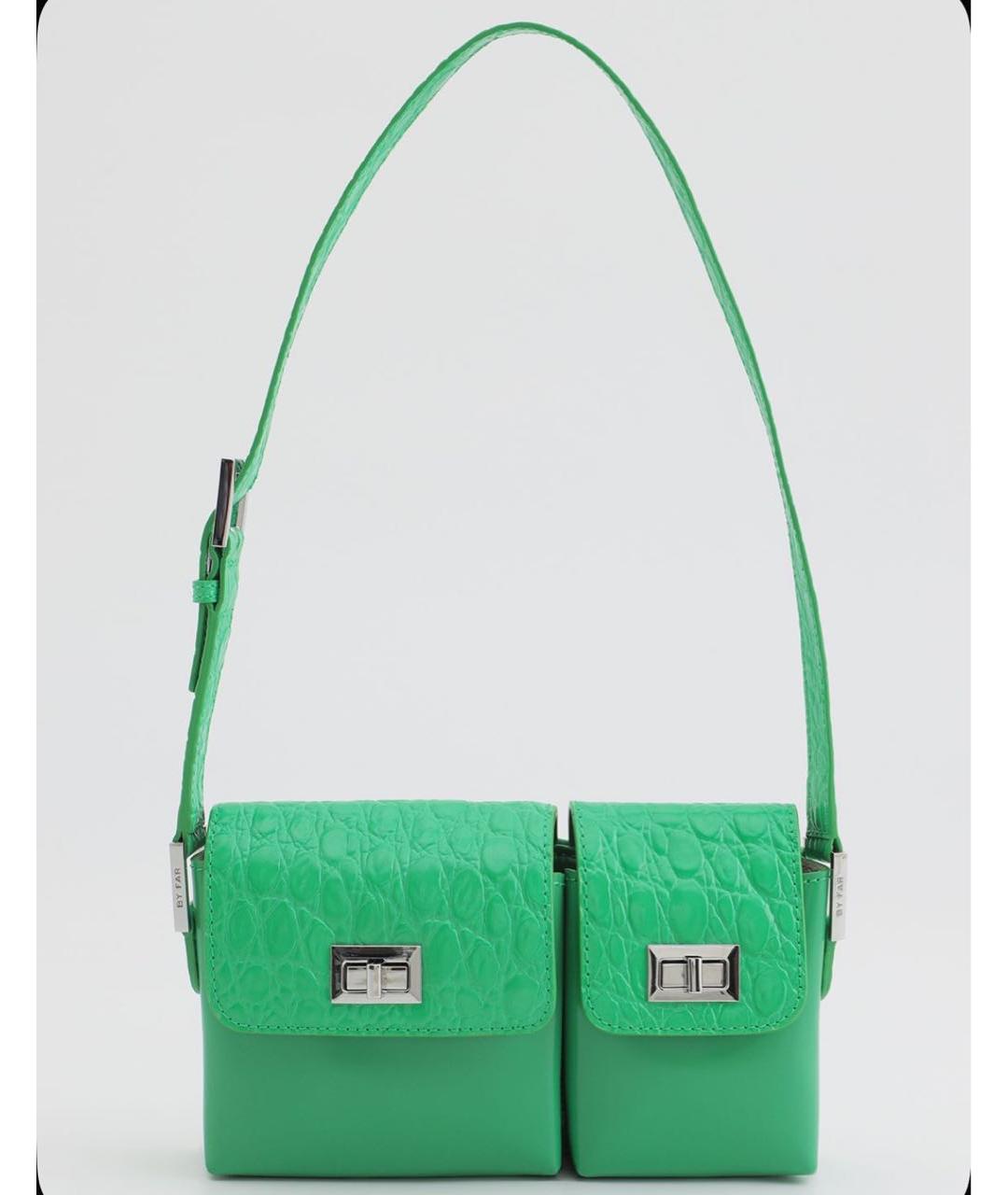 BY FAR Зеленая сумка с короткими ручками, фото 7