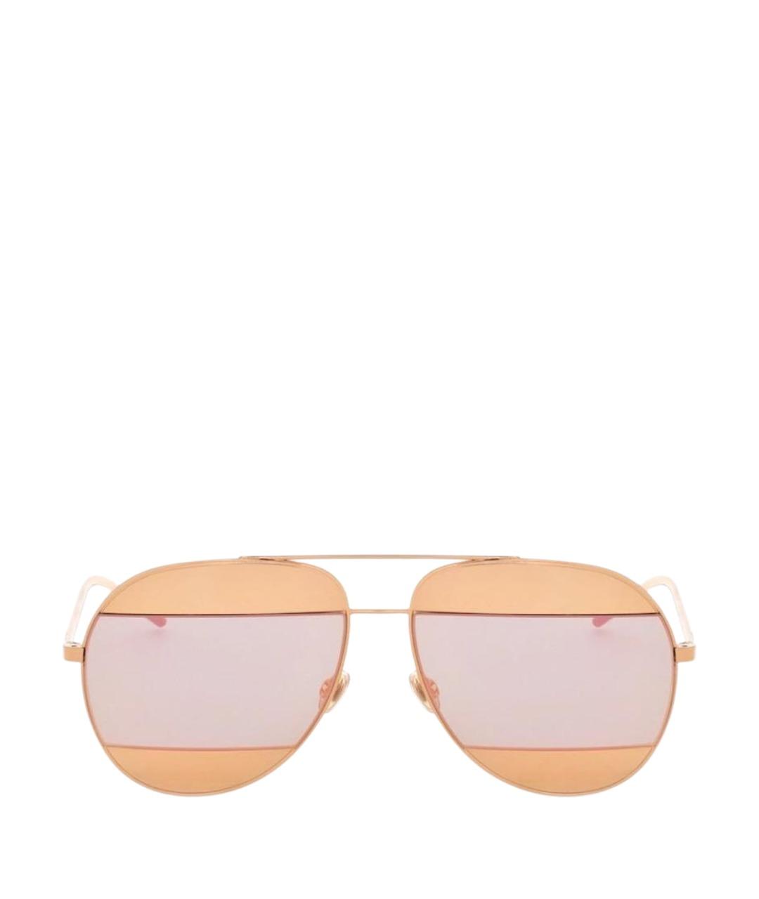 CHRISTIAN DIOR Золотые металлические солнцезащитные очки, фото 1