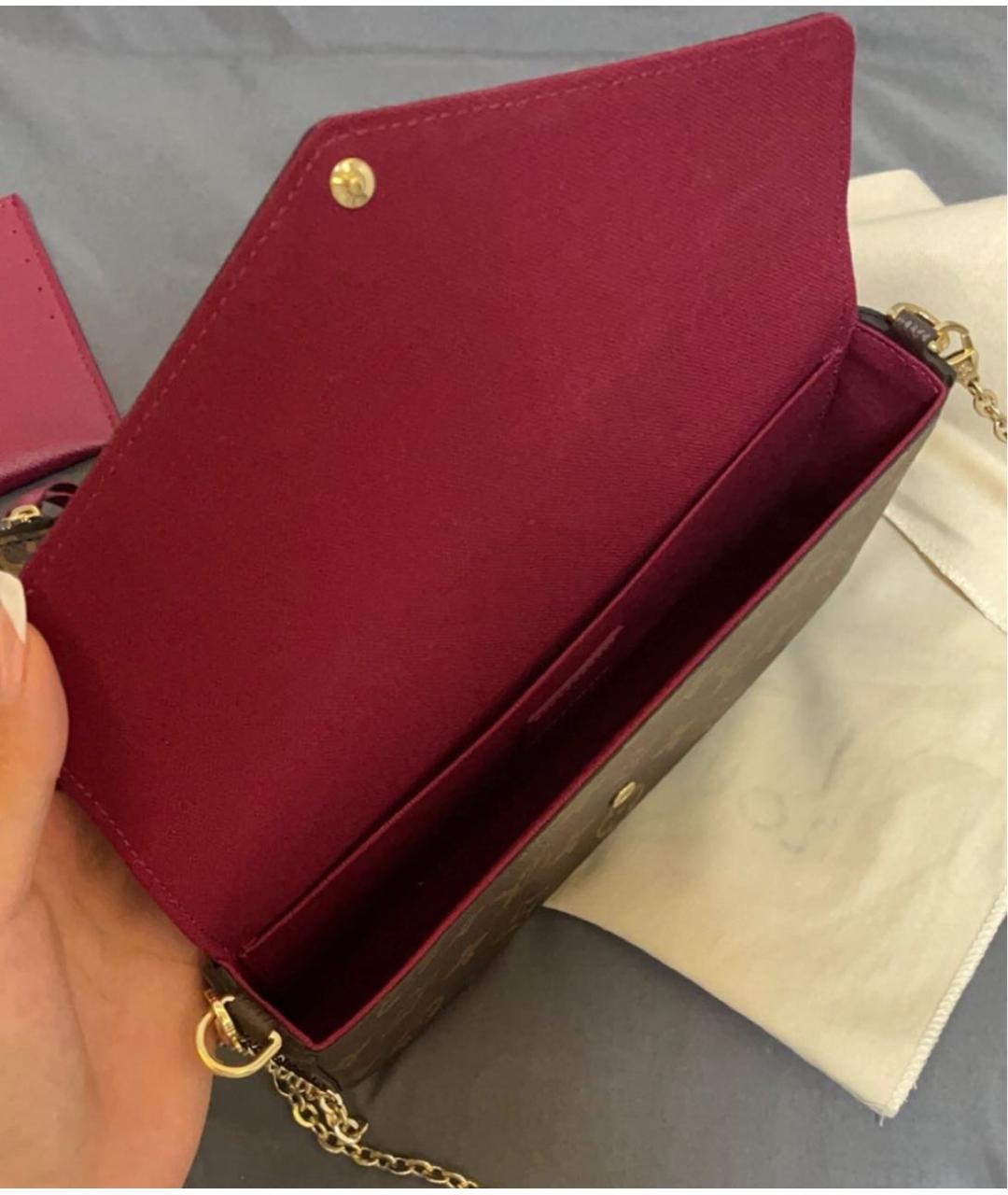 LOUIS VUITTON Коричневая кожаная сумка через плечо, фото 7