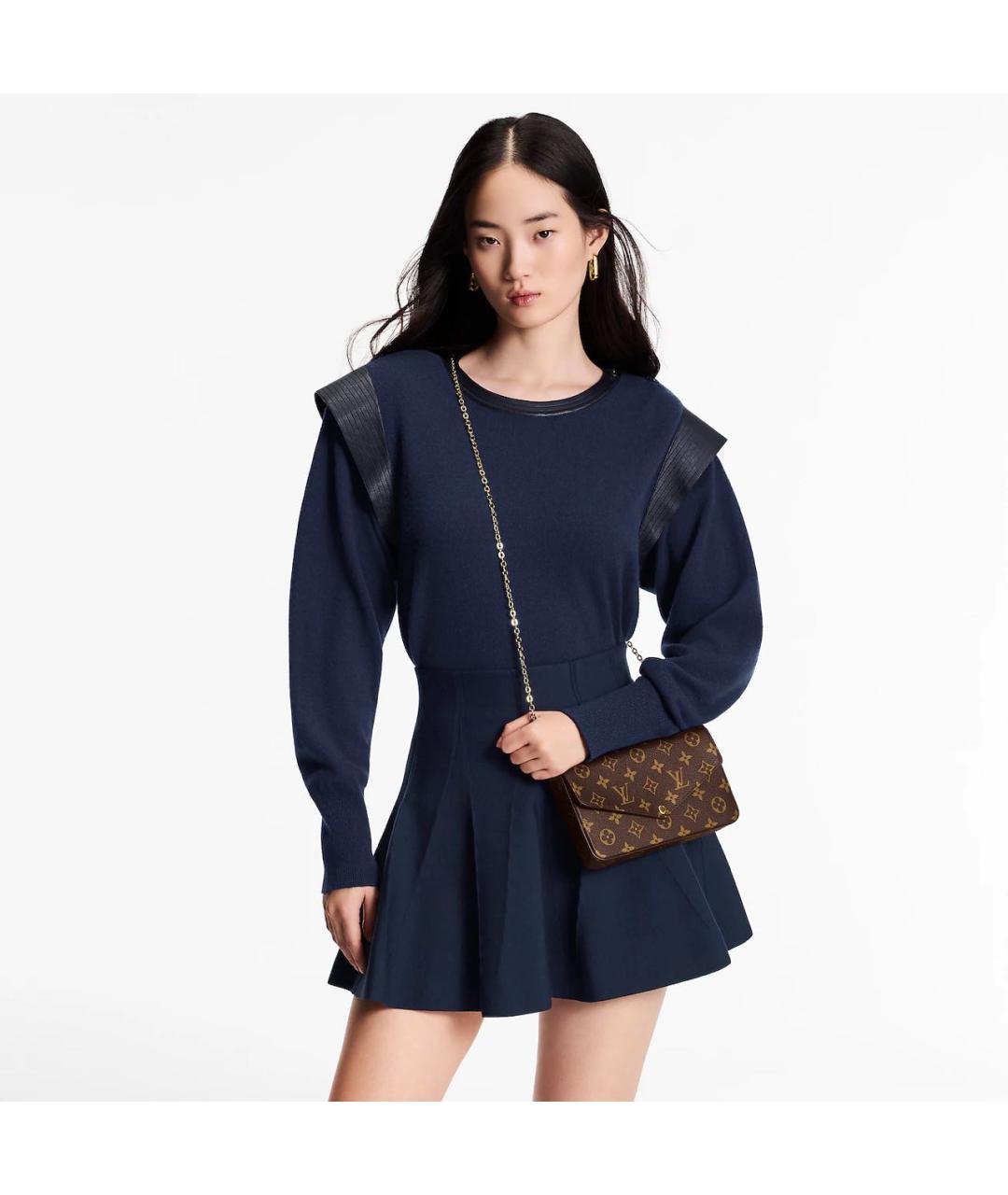 LOUIS VUITTON Коричневая кожаная сумка через плечо, фото 5