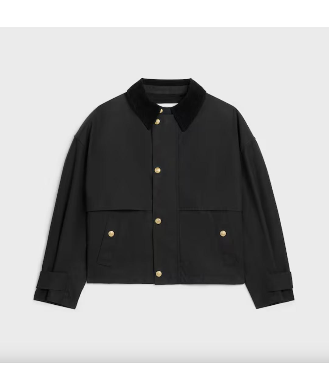 CELINE Черная хлопковая куртка, фото 5