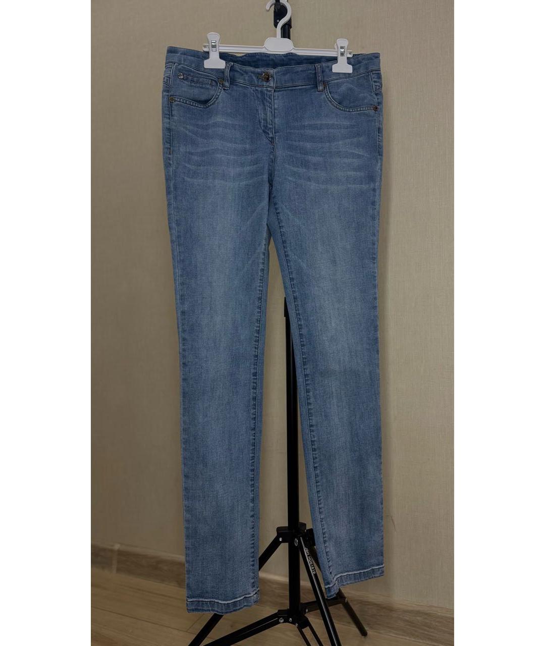 BRUNELLO CUCINELLI Синие хлопковые джинсы слим, фото 9