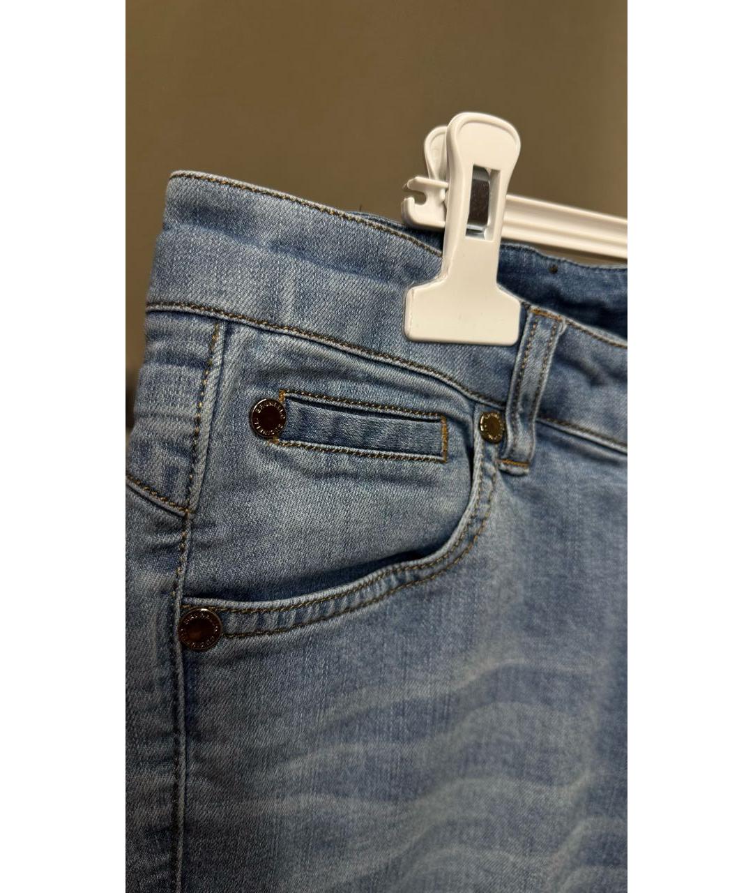 BRUNELLO CUCINELLI Синие хлопковые джинсы слим, фото 4