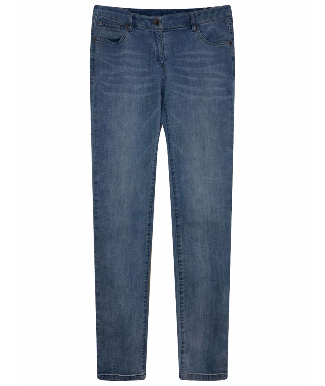 BRUNELLO CUCINELLI Синие хлопковые джинсы слим, фото 1