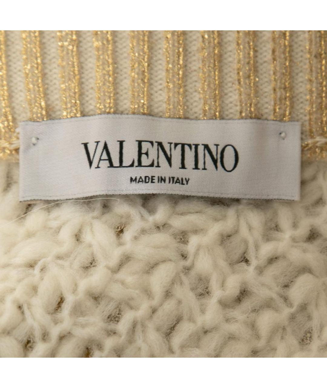 VALENTINO Золотая шерстяная юбка мини, фото 3