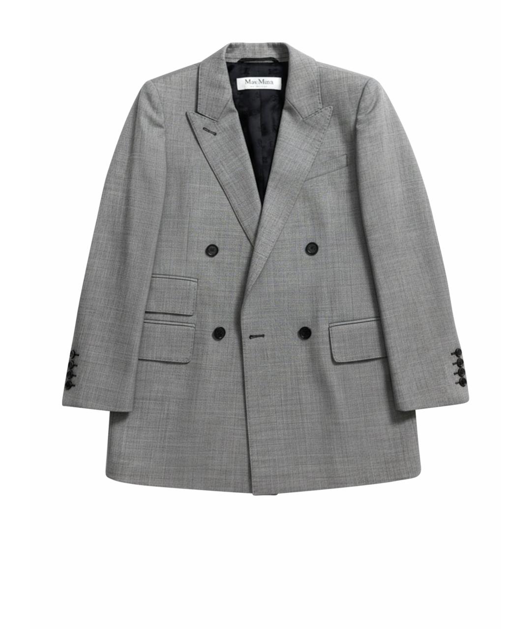 'S MAX MARA Серый шерстяной костюм с брюками, фото 1