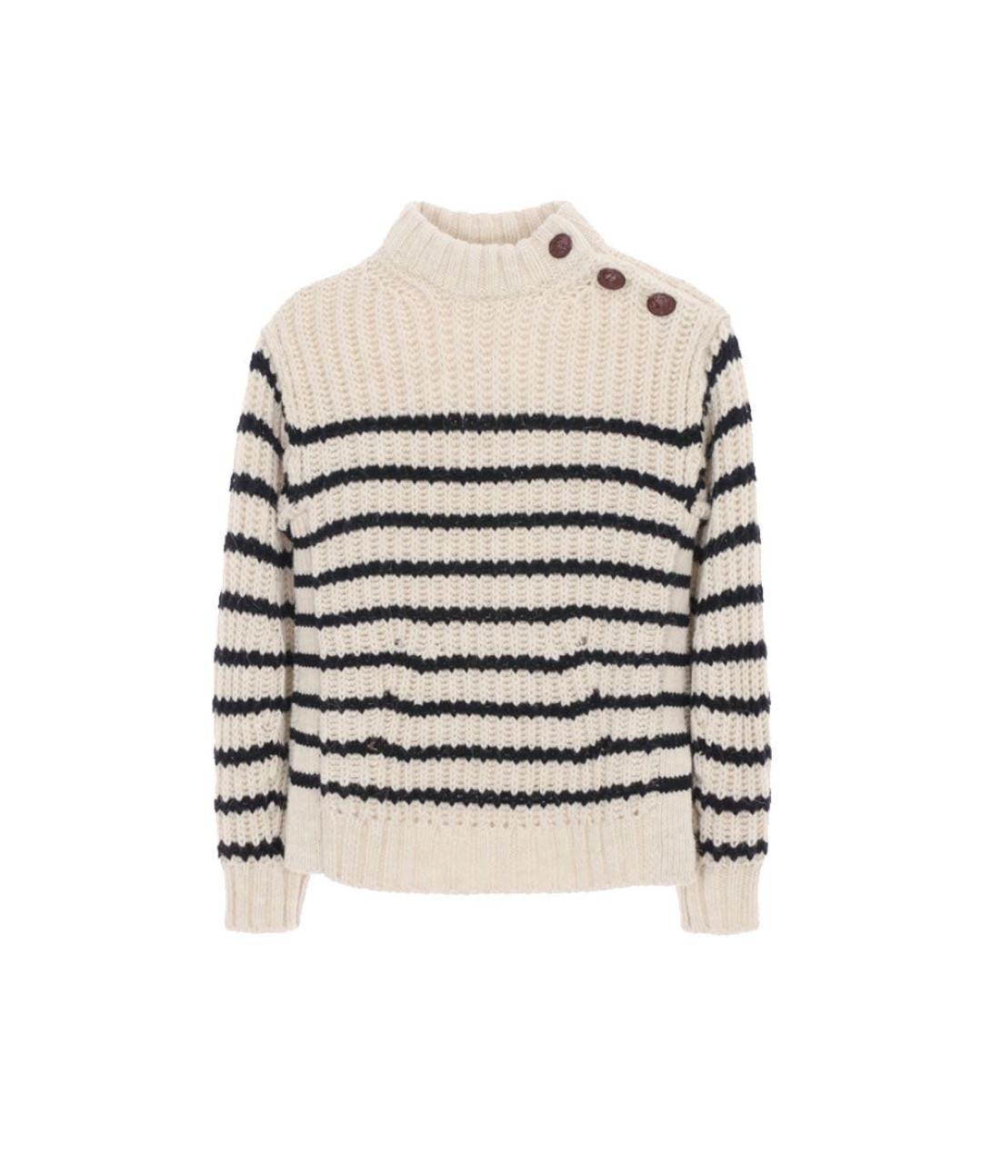 ZADIG & VOLTAIRE Бежевый шерстяной джемпер / свитер, фото 8