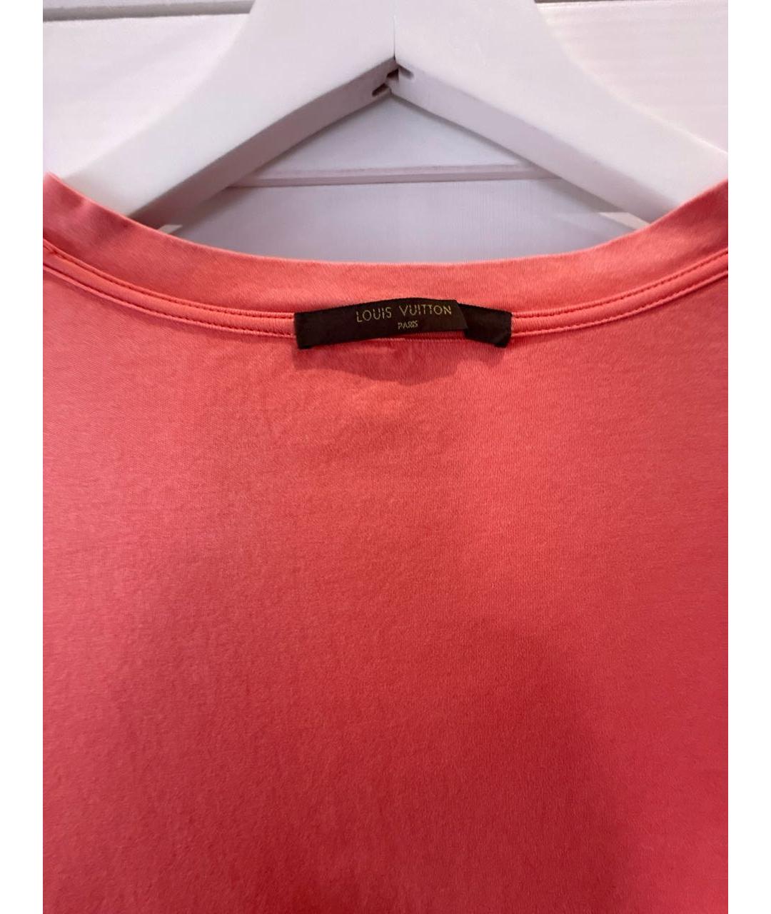 LOUIS VUITTON Оранжевая хлопковая футболка, фото 3