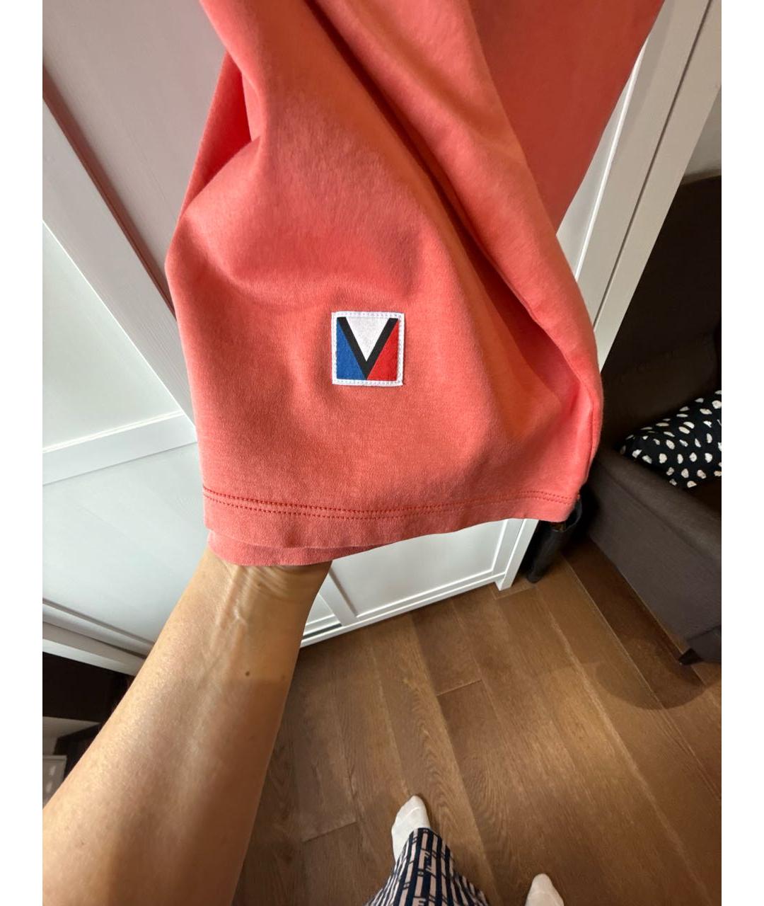 LOUIS VUITTON Оранжевая хлопковая футболка, фото 4