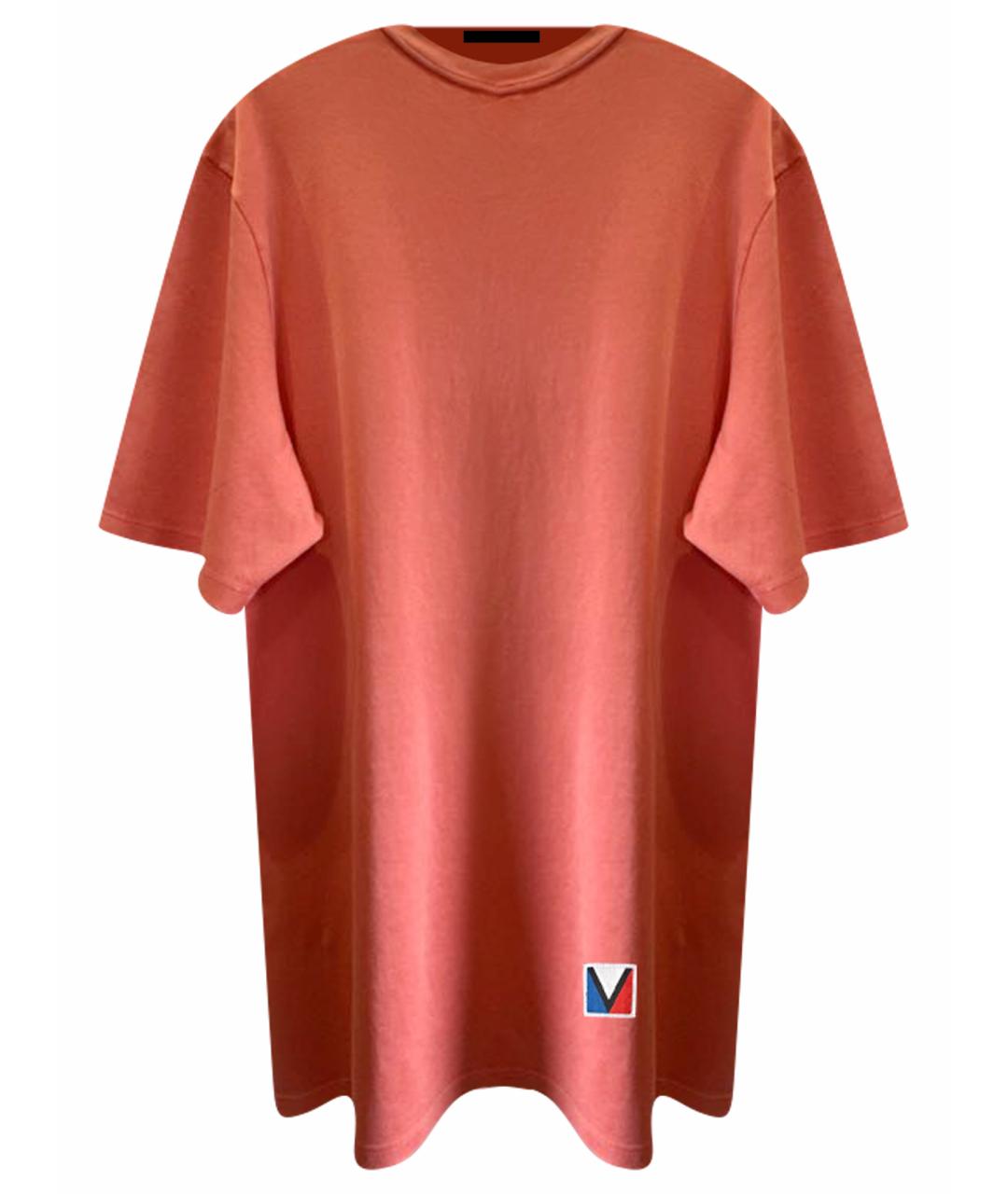 LOUIS VUITTON Оранжевая хлопковая футболка, фото 1