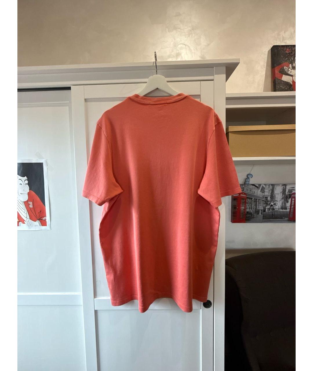 LOUIS VUITTON Оранжевая хлопковая футболка, фото 2