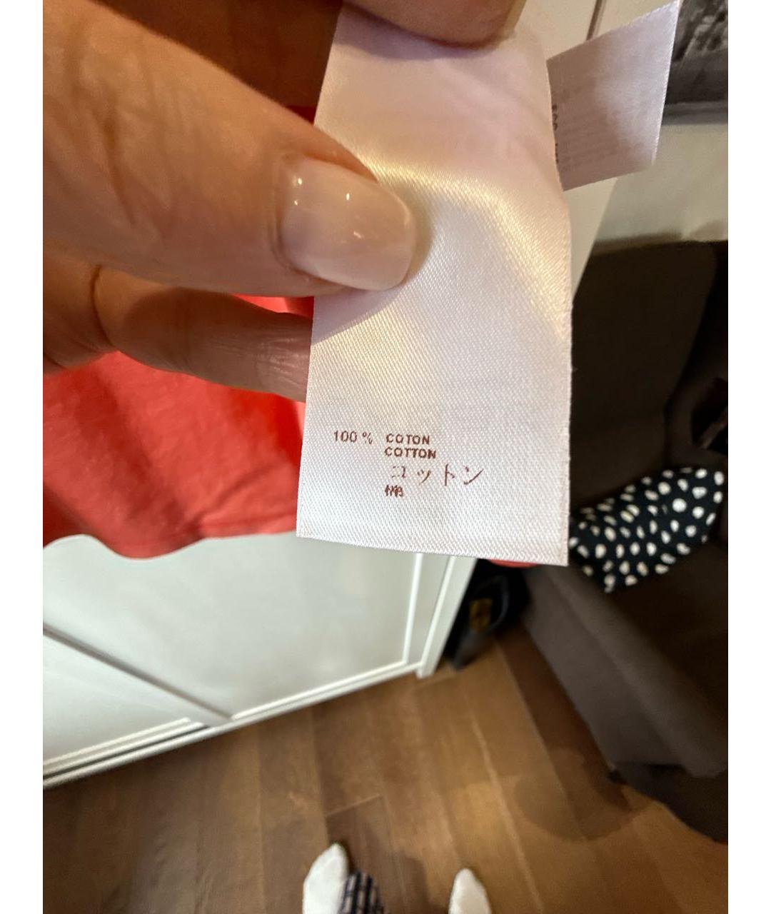 LOUIS VUITTON Оранжевая хлопковая футболка, фото 7