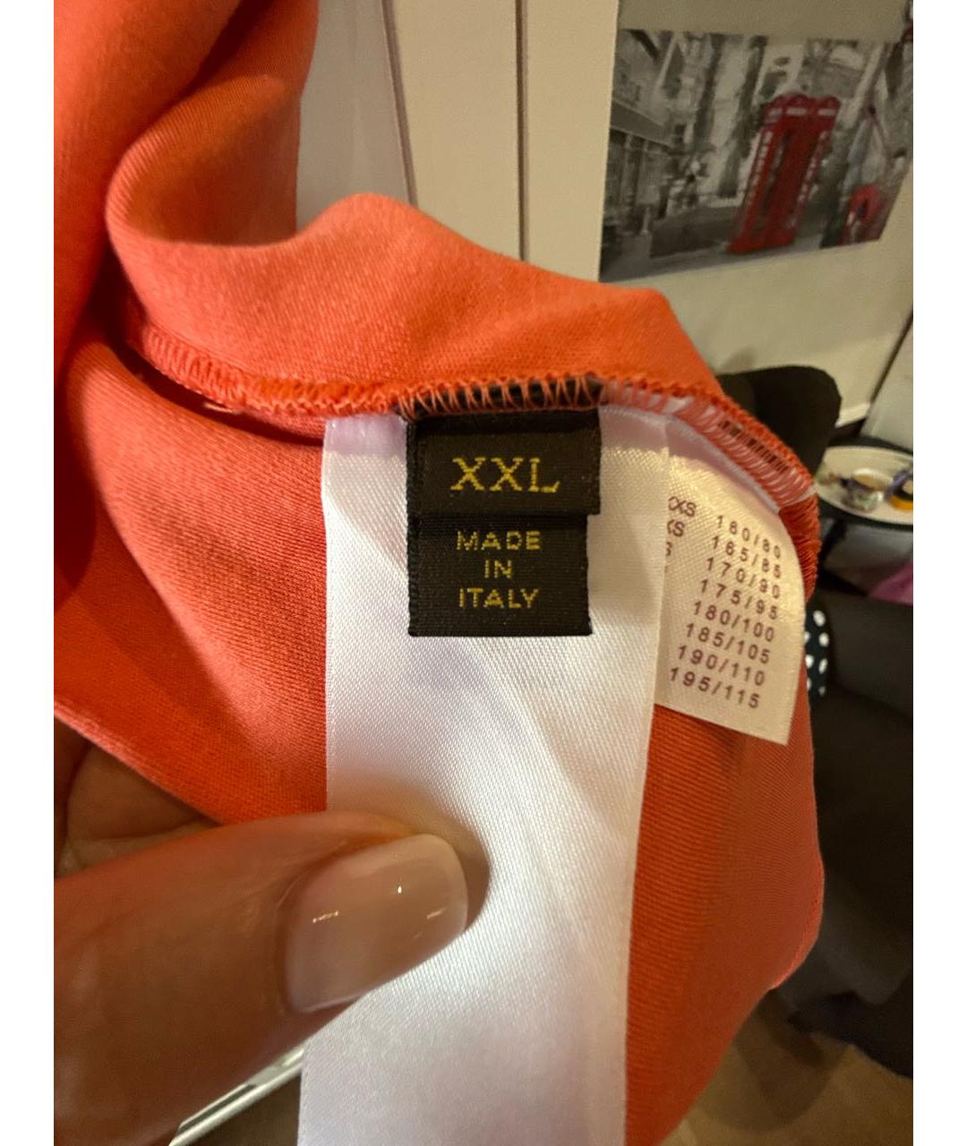 LOUIS VUITTON Оранжевая хлопковая футболка, фото 5