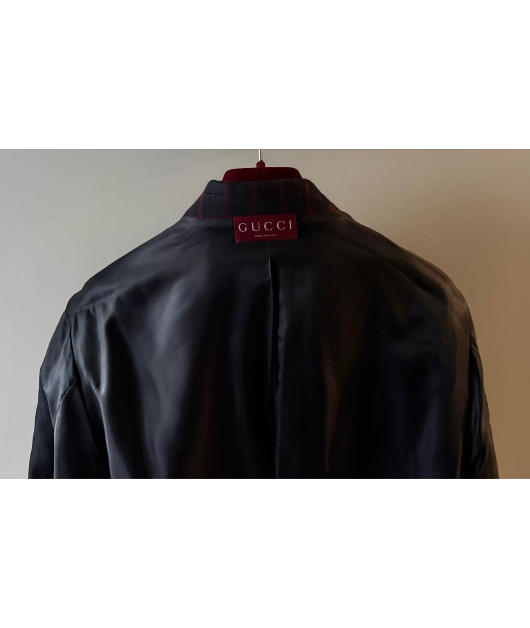GUCCI Бордовый хлопковый пиджак, фото 3