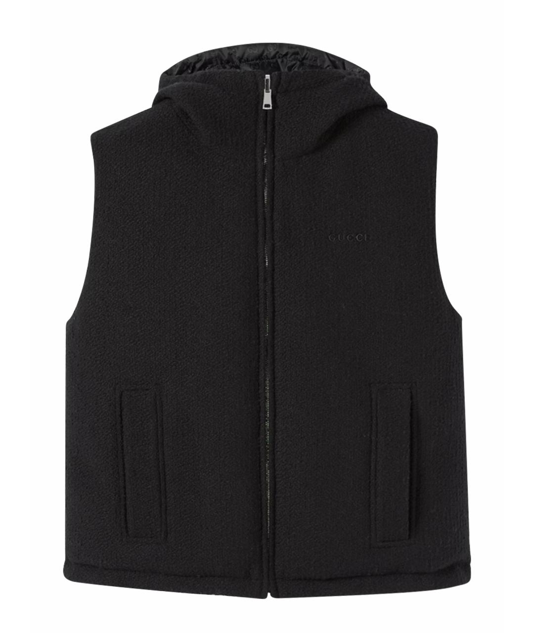 GUCCI Черный шерстяной жилет, фото 1