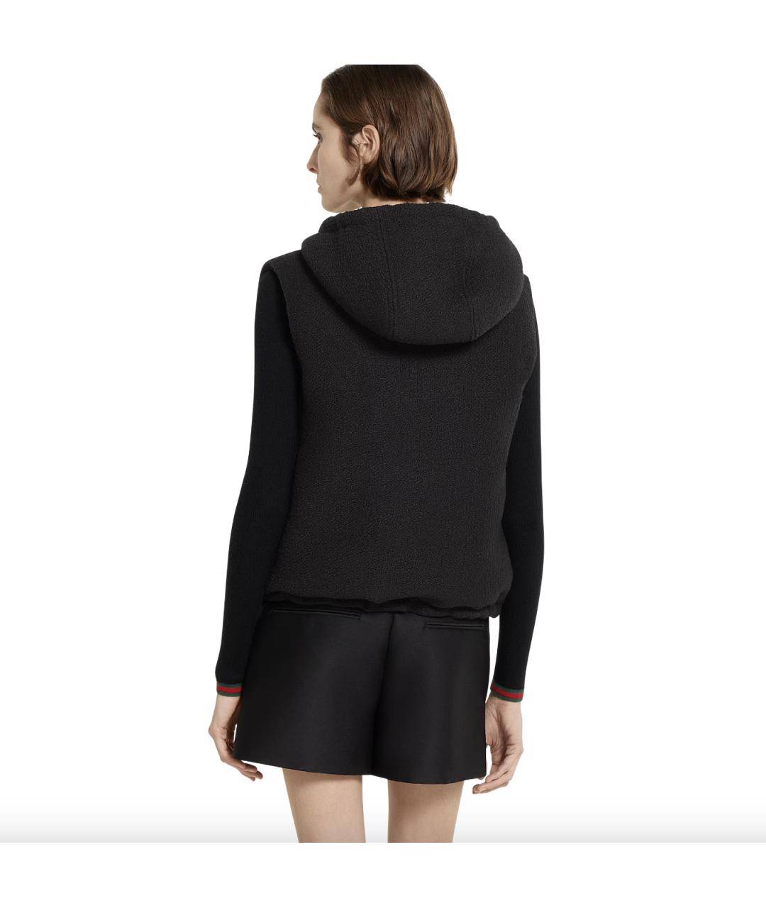 GUCCI Черный шерстяной жилет, фото 4