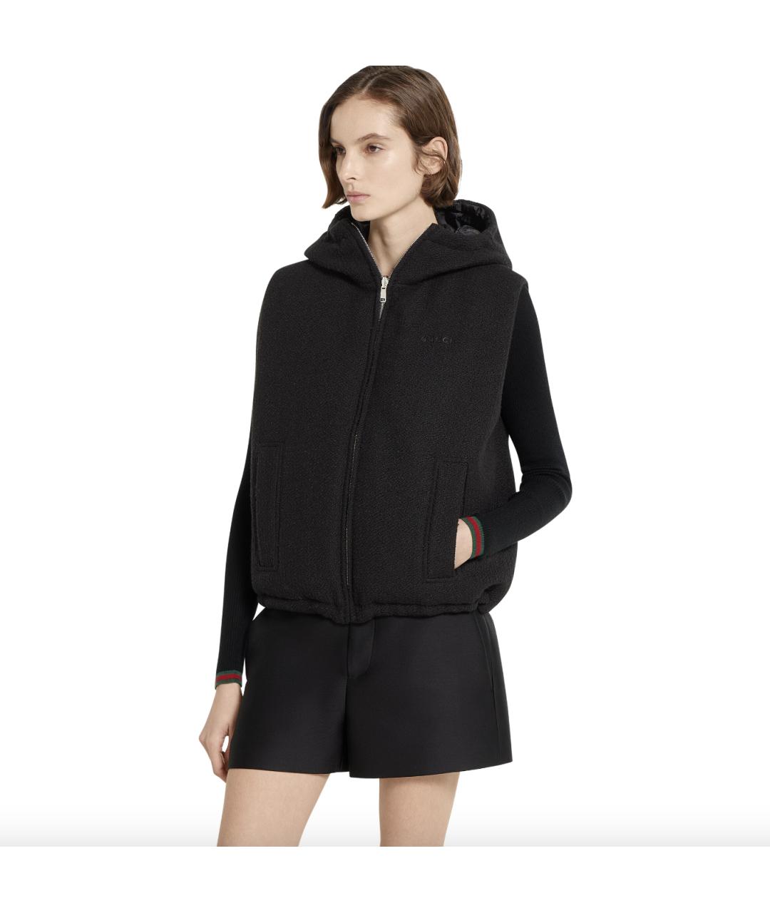 GUCCI Черный шерстяной жилет, фото 3