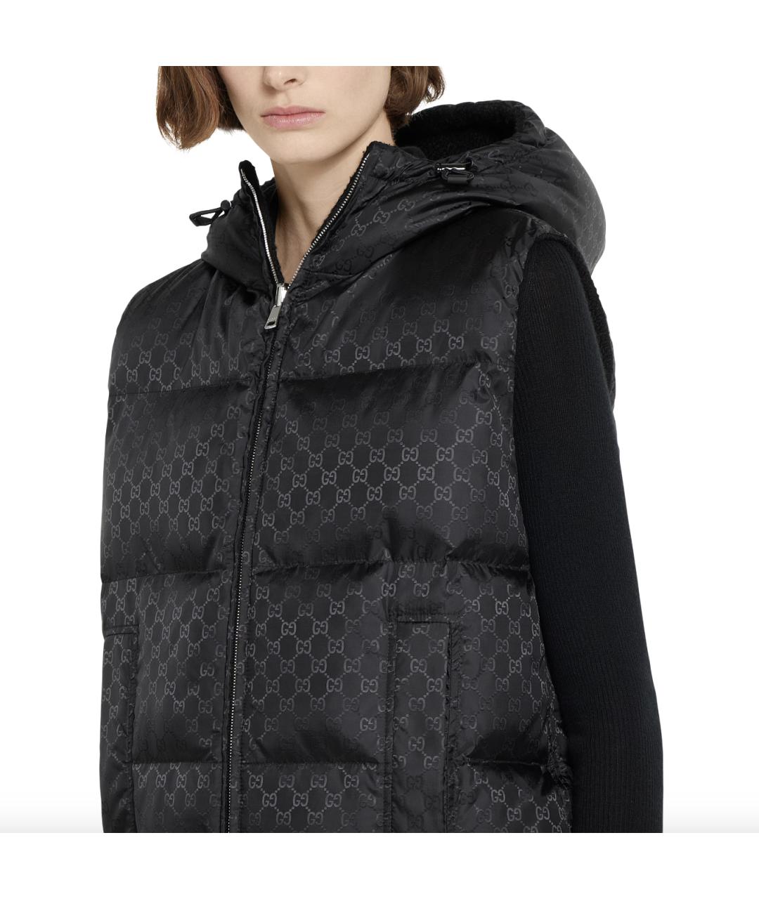 GUCCI Черный шерстяной жилет, фото 5