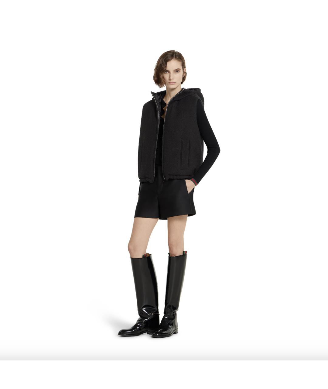 GUCCI Черный шерстяной жилет, фото 6