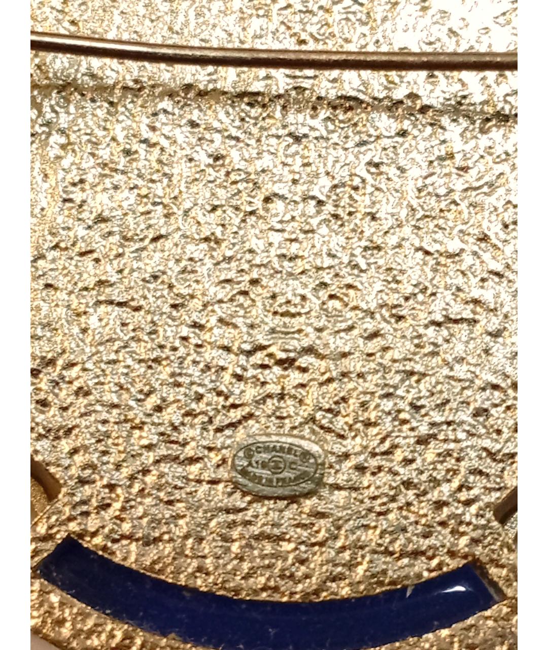 CHANEL Синяя металлическая булавка / брошь, фото 2