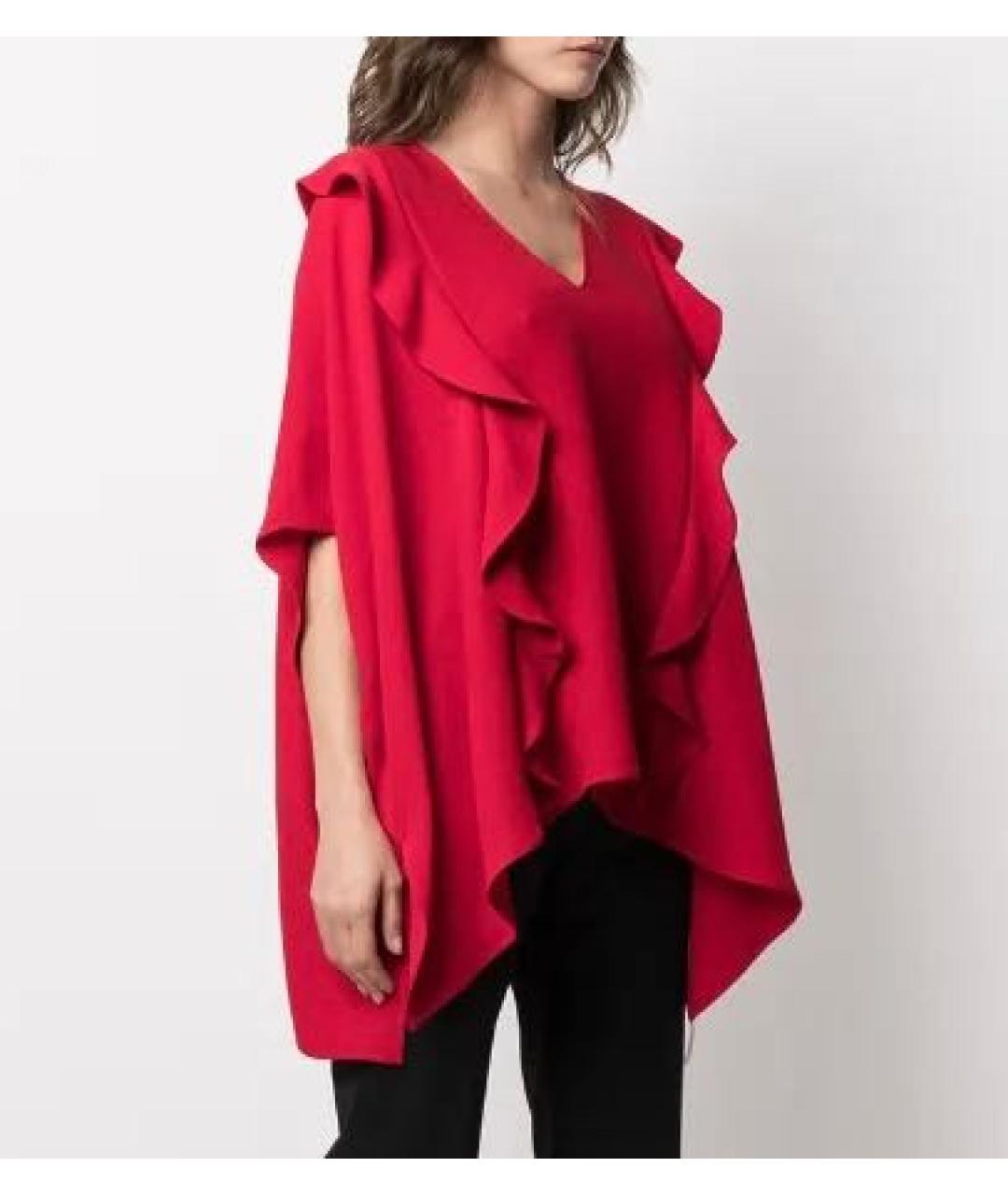 VALENTINO Красный шелковый костюм с брюками, фото 5