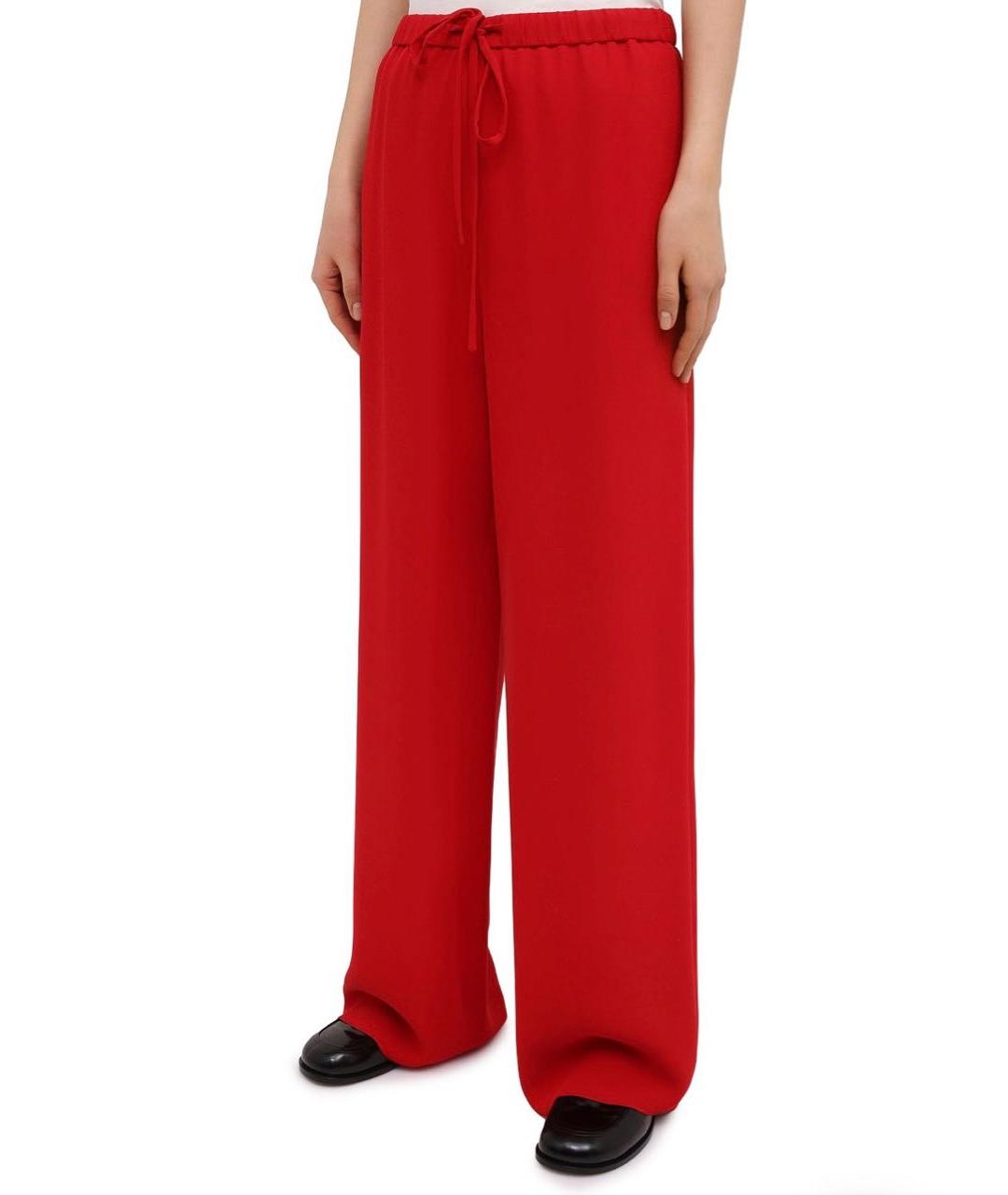 VALENTINO Красный шелковый костюм с брюками, фото 6