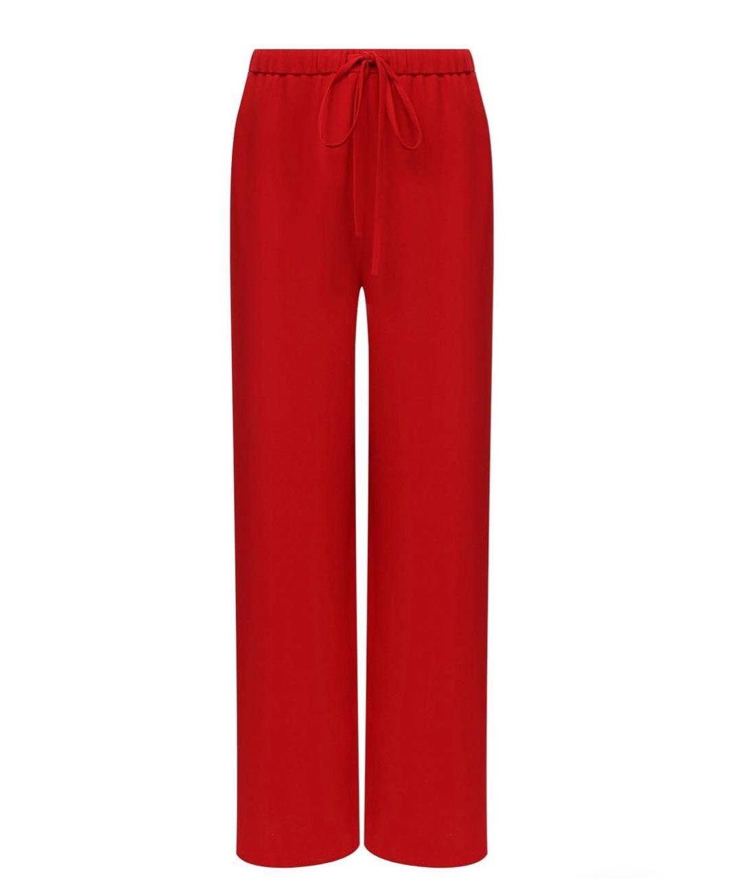 VALENTINO Красный шелковый костюм с брюками, фото 3