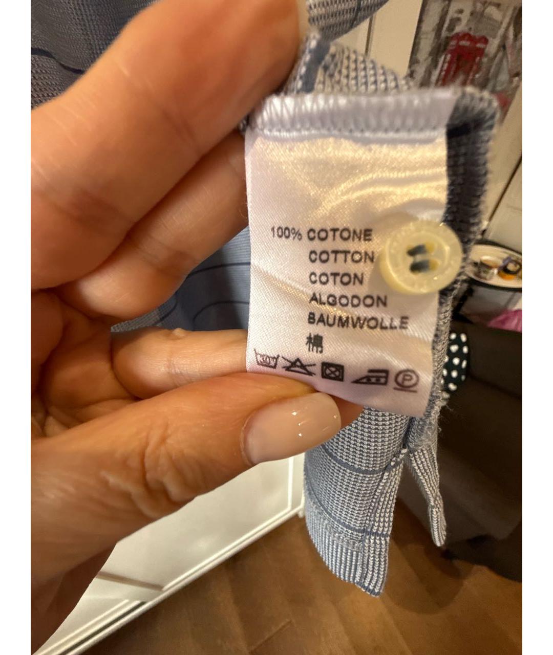 CORNELIANI Серое хлопковое поло с коротким рукавом, фото 6