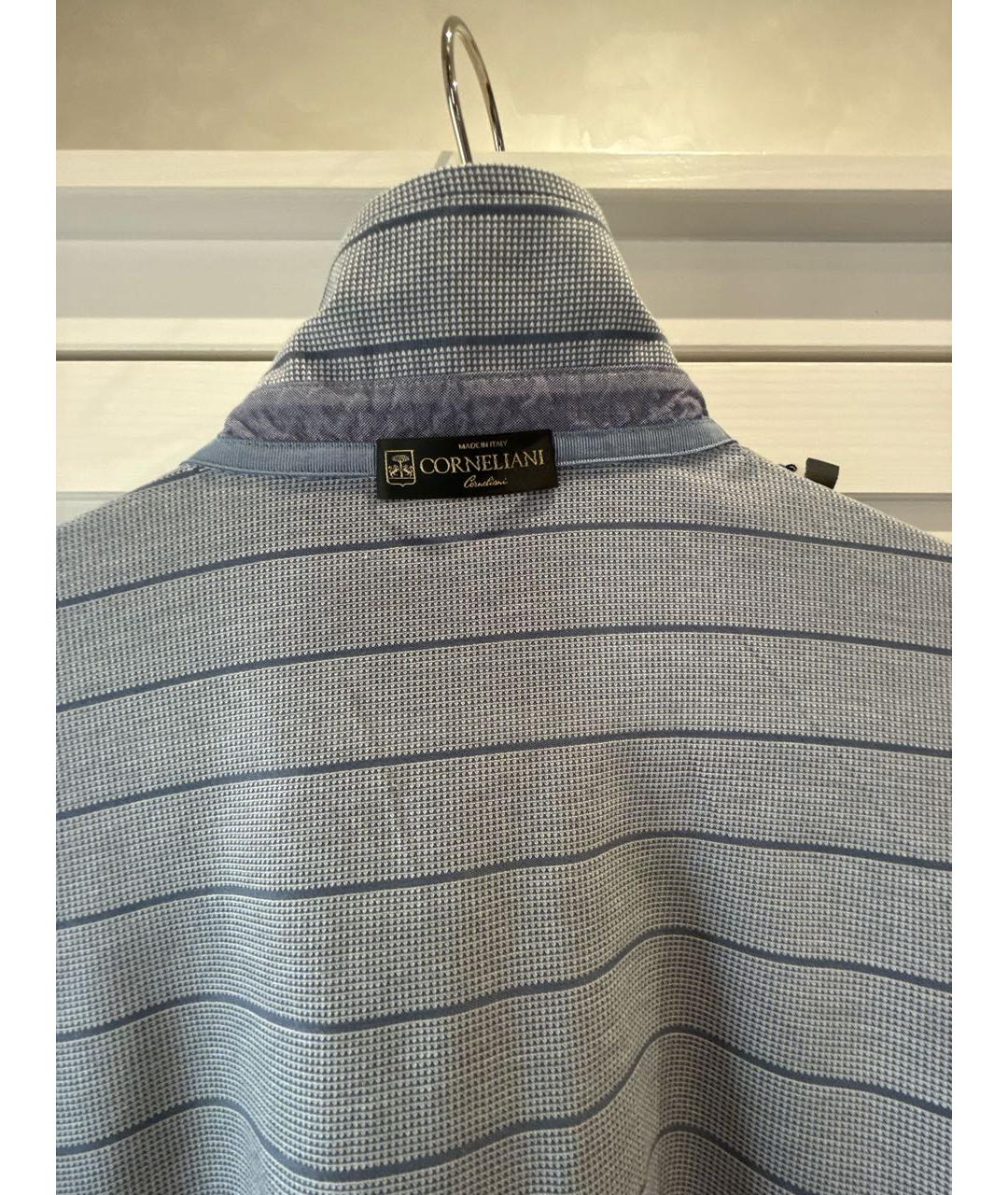 CORNELIANI Серое хлопковое поло с коротким рукавом, фото 3