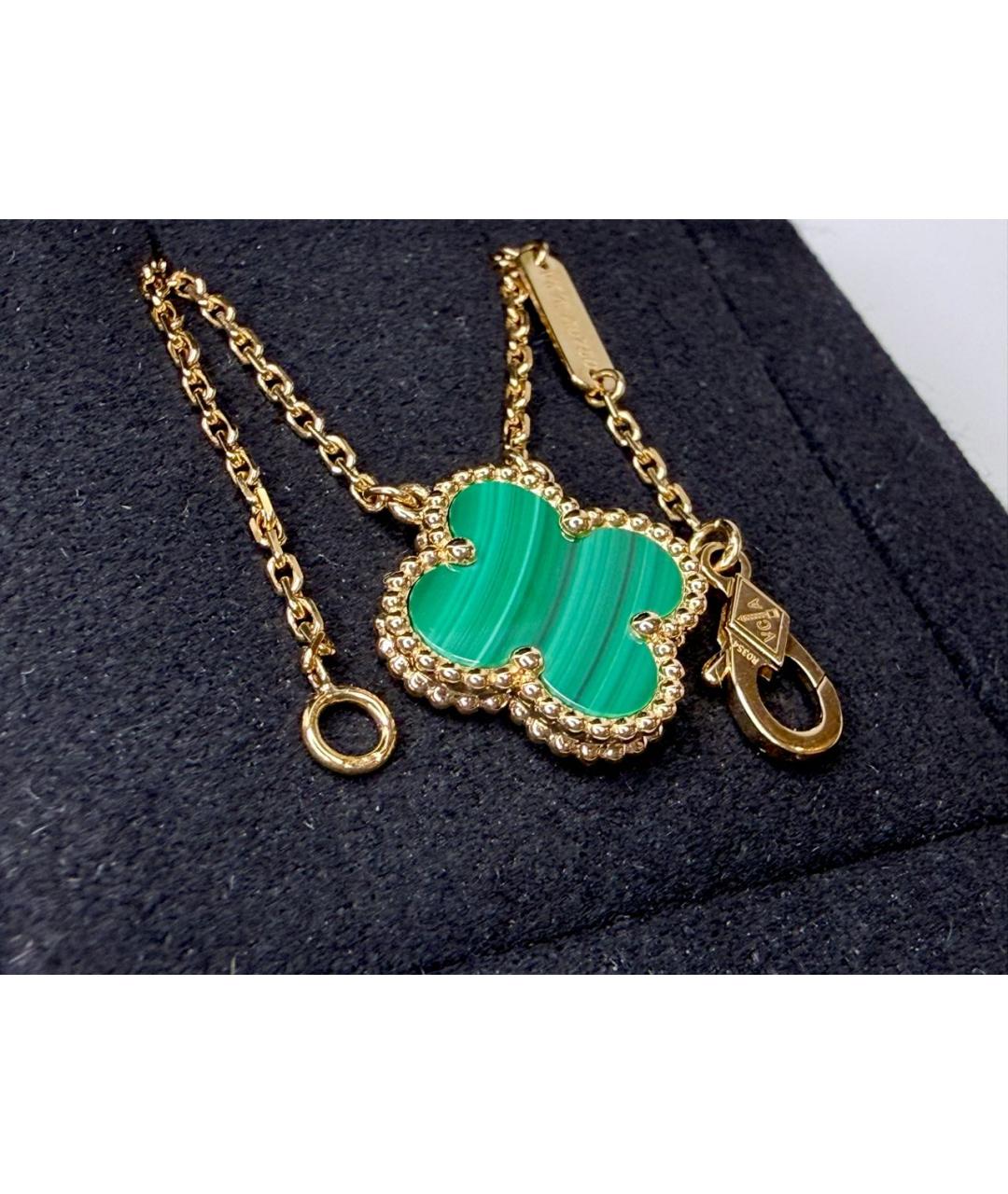 VAN CLEEF & ARPELS Зеленые колье из желтого золота, фото 2