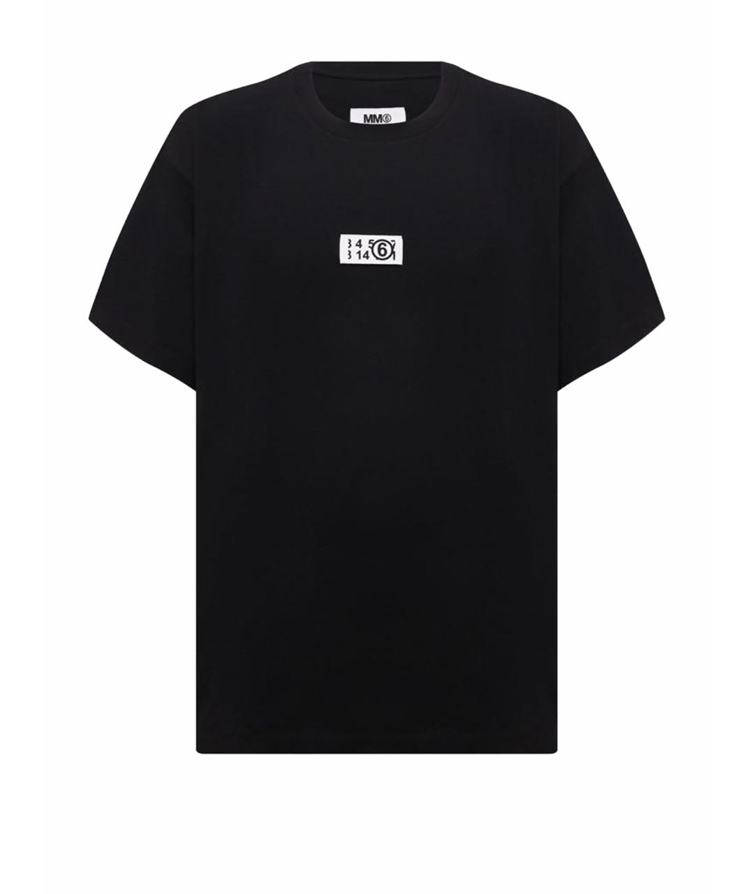 MM6 MAISON MARGIELA Черная хлопковая футболка, фото 1