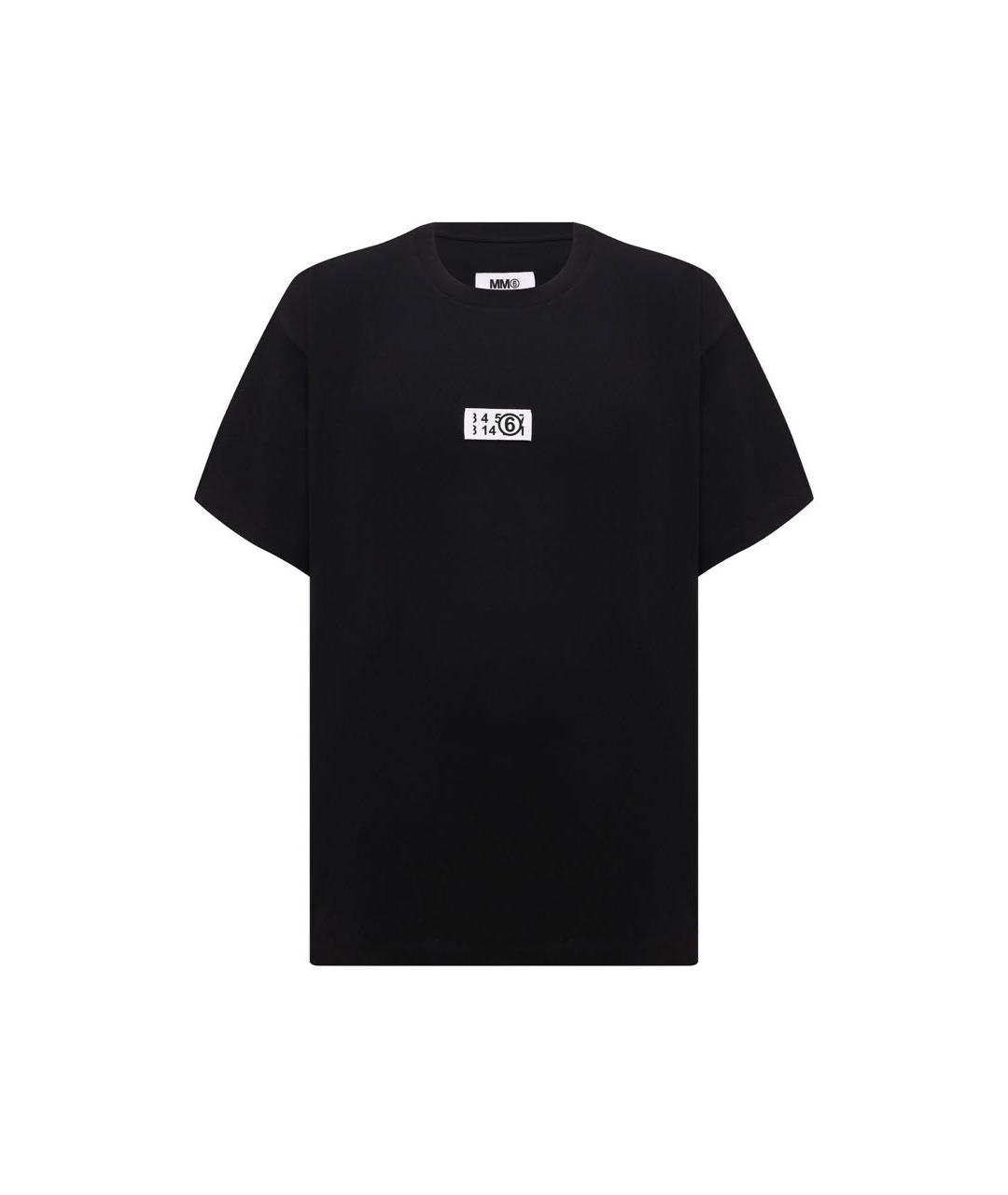 MM6 MAISON MARGIELA Черная хлопковая футболка, фото 6