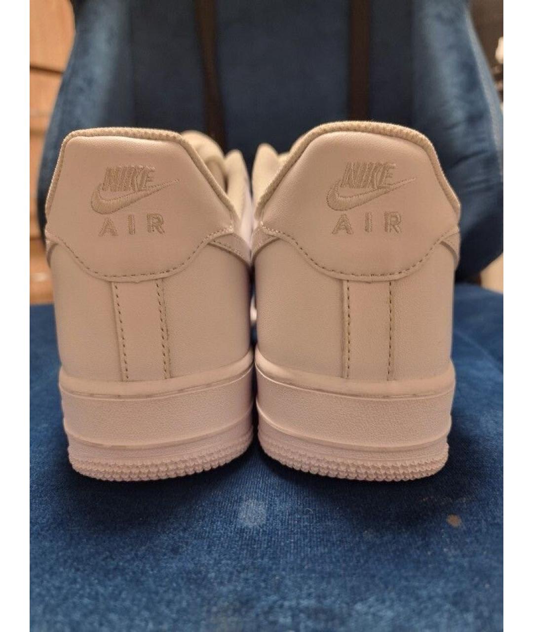 NIKE Белые кожаные низкие кроссовки / кеды, фото 4