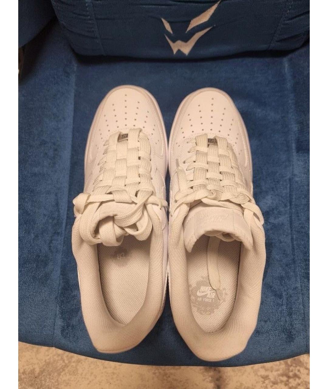 NIKE Белые кожаные низкие кроссовки / кеды, фото 3