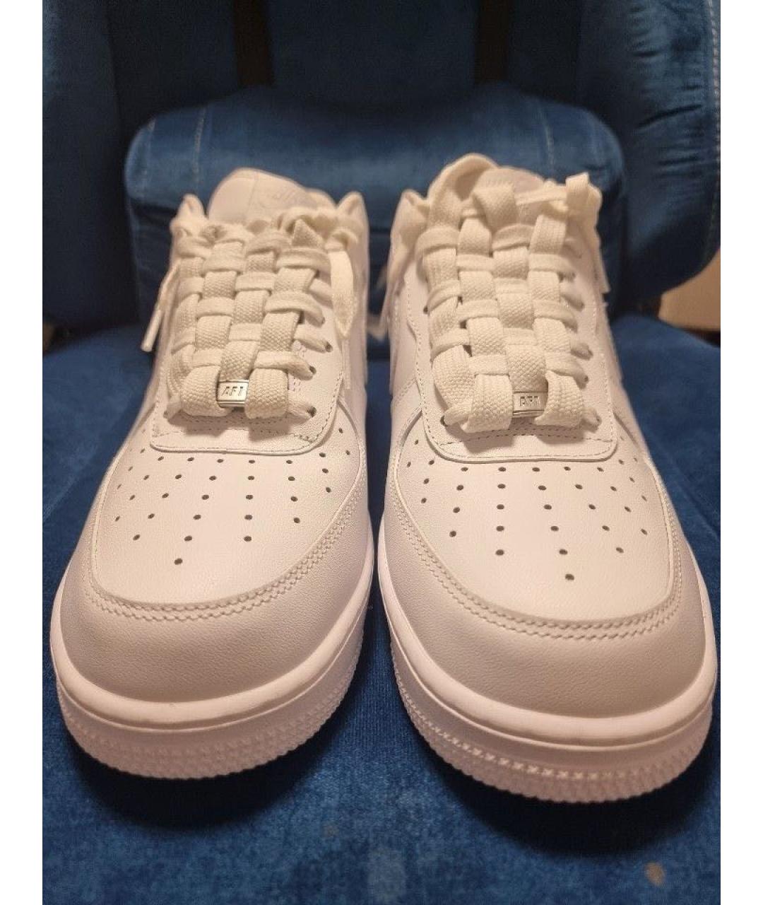 NIKE Белые кожаные низкие кроссовки / кеды, фото 2