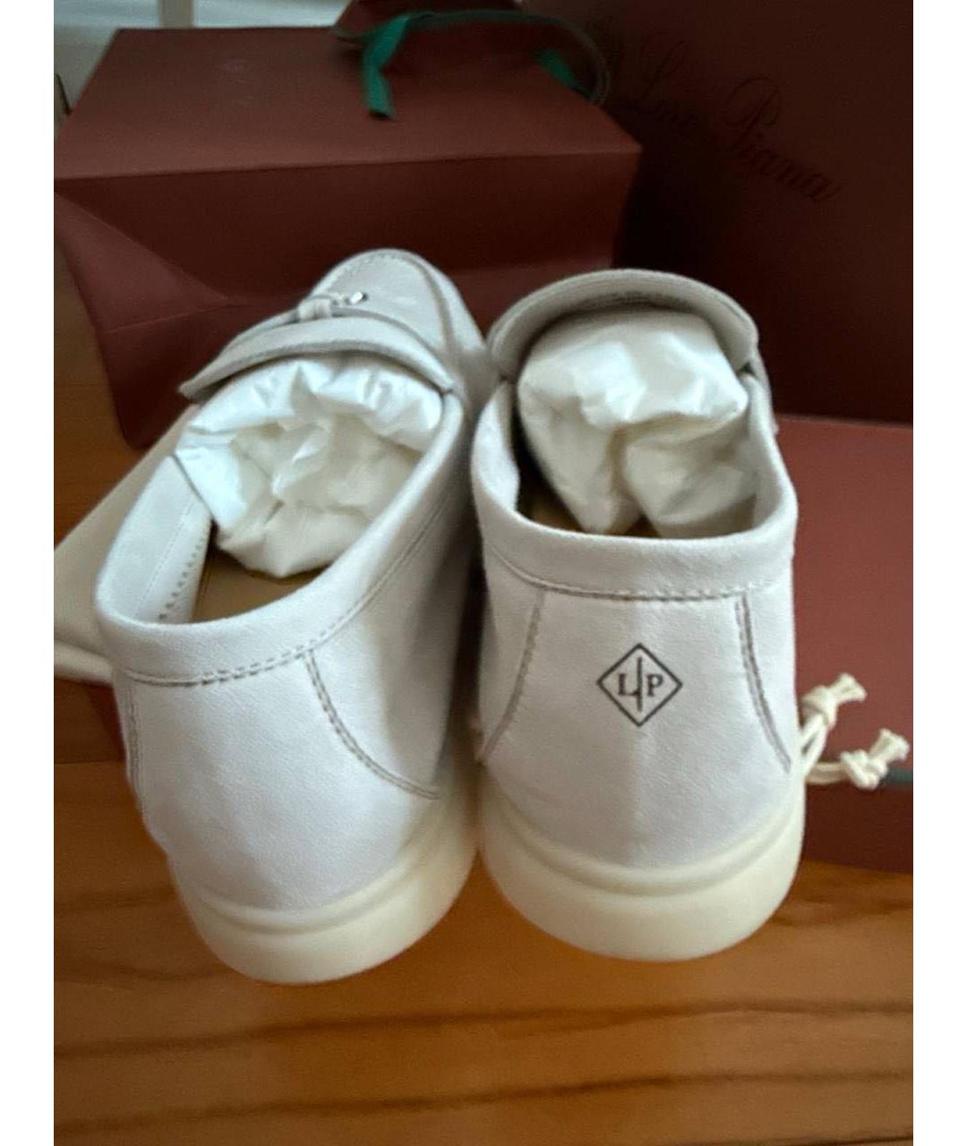 LORO PIANA Серые замшевые лоферы, фото 4