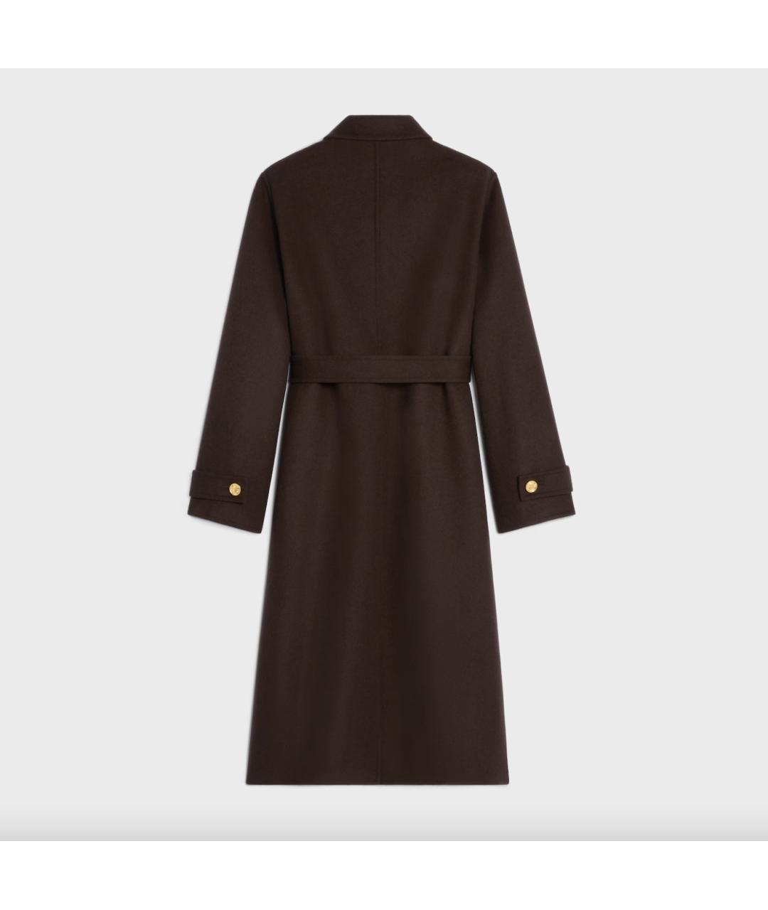 CELINE Коричневое кашемировое пальто, фото 2