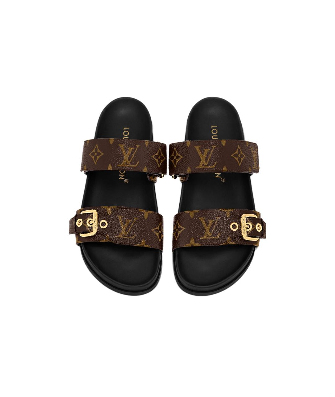 LOUIS VUITTON Коричневые сандалии, фото 4