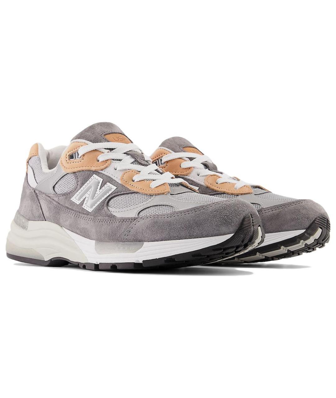 NEW BALANCE Серые замшевые высокие кроссовки / кеды, фото 3