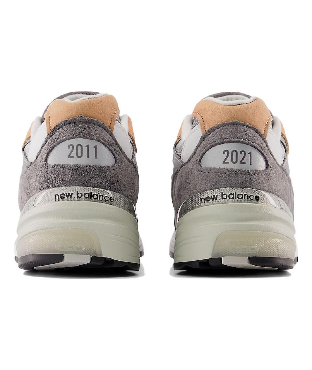 NEW BALANCE Серые замшевые высокие кроссовки / кеды, фото 5