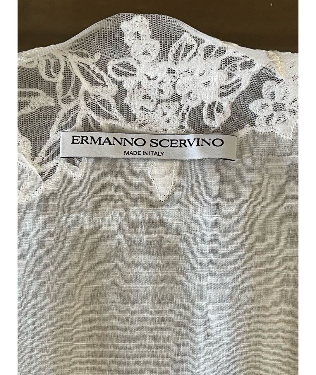 ERMANNO SCERVINO Белая вискозная рубашка, фото 3