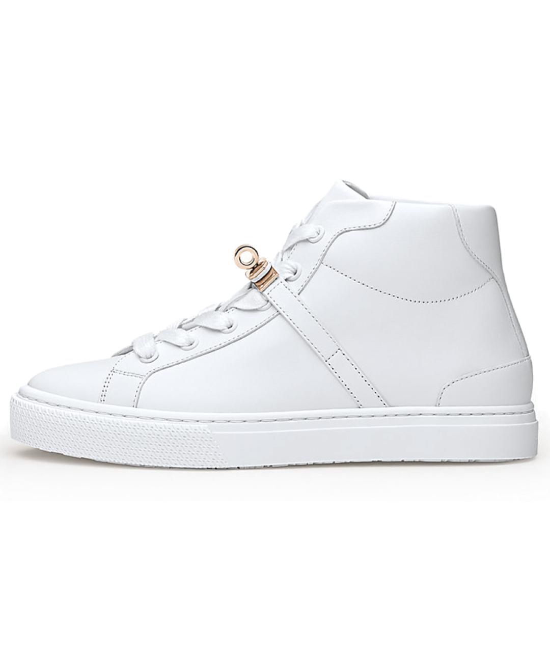 HERMES Белые кожаные кеды, фото 2