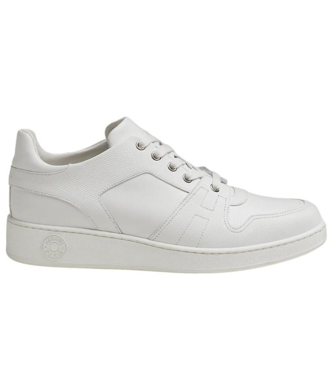 HERMES Белые кожаные низкие кроссовки / кеды, фото 6