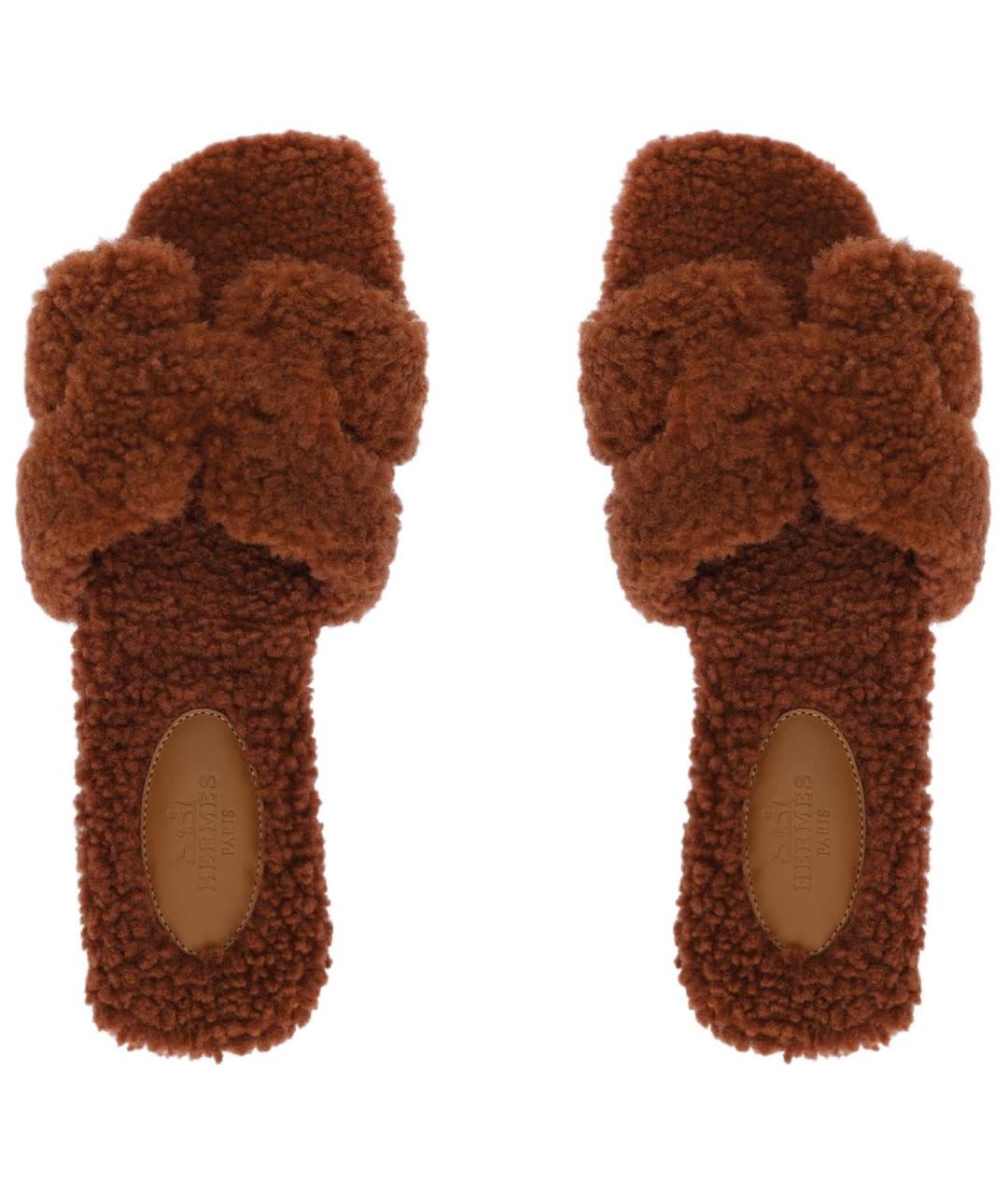 HERMES Коричневые сандалии, фото 3